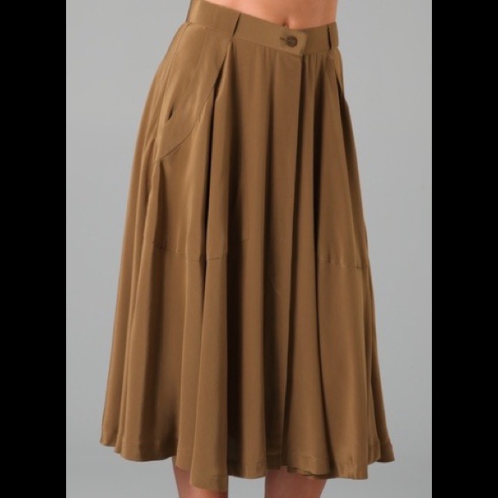 Madewell Silk Canyon Midi Skirt